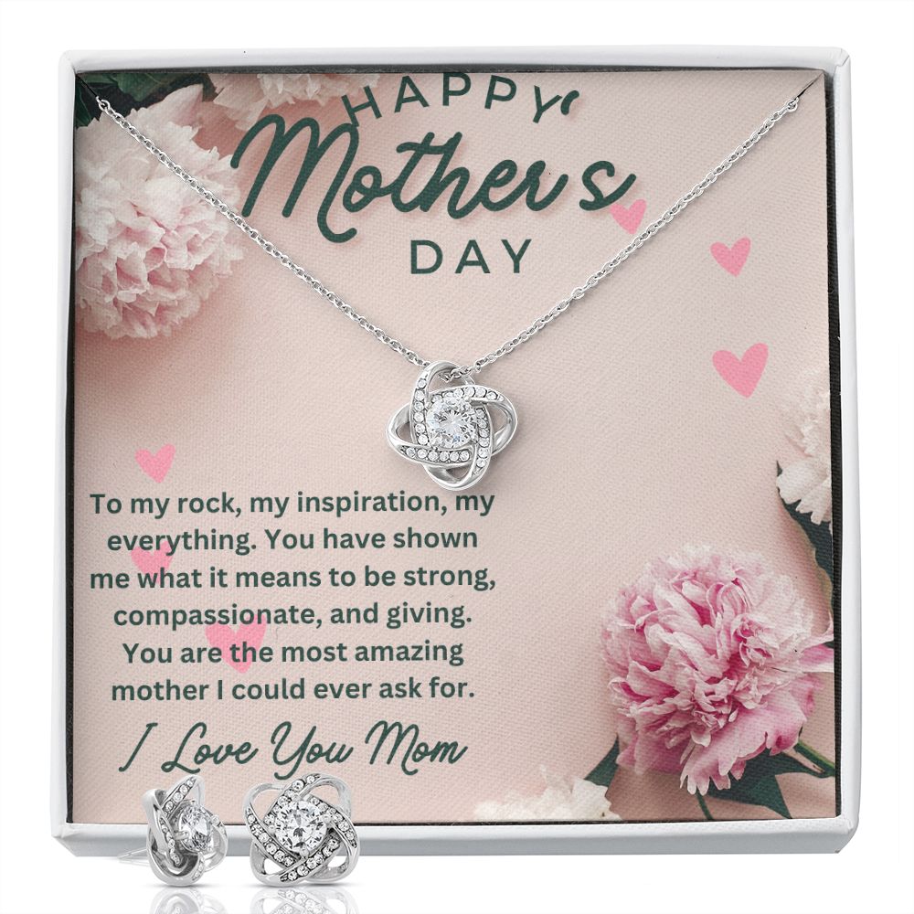 Happy mother's day necklace and earring set