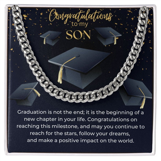 Congratulations to my son, Graduation Cuban link chain